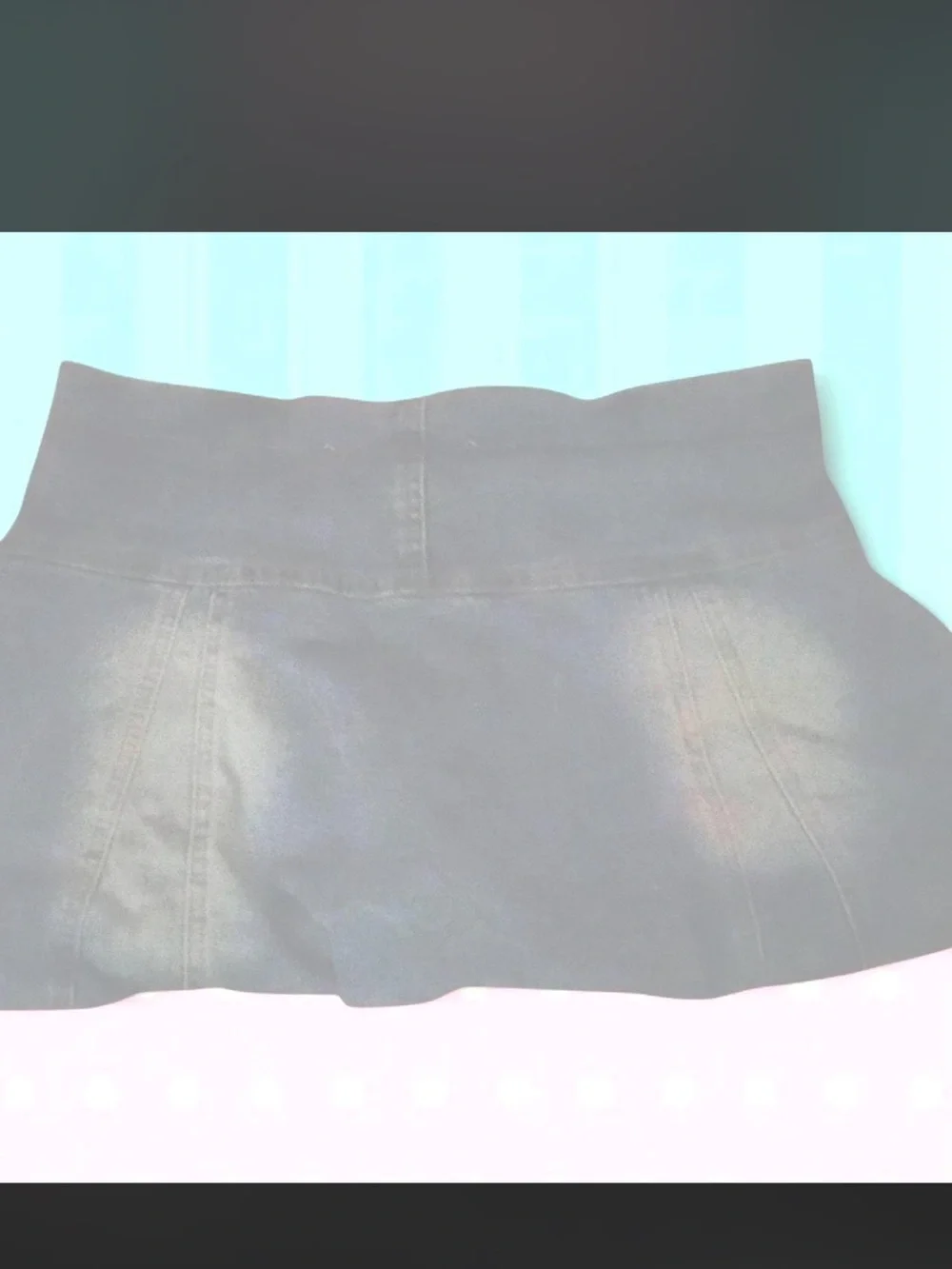 almost famous denim bubble mini skirt with belts and zipper on front